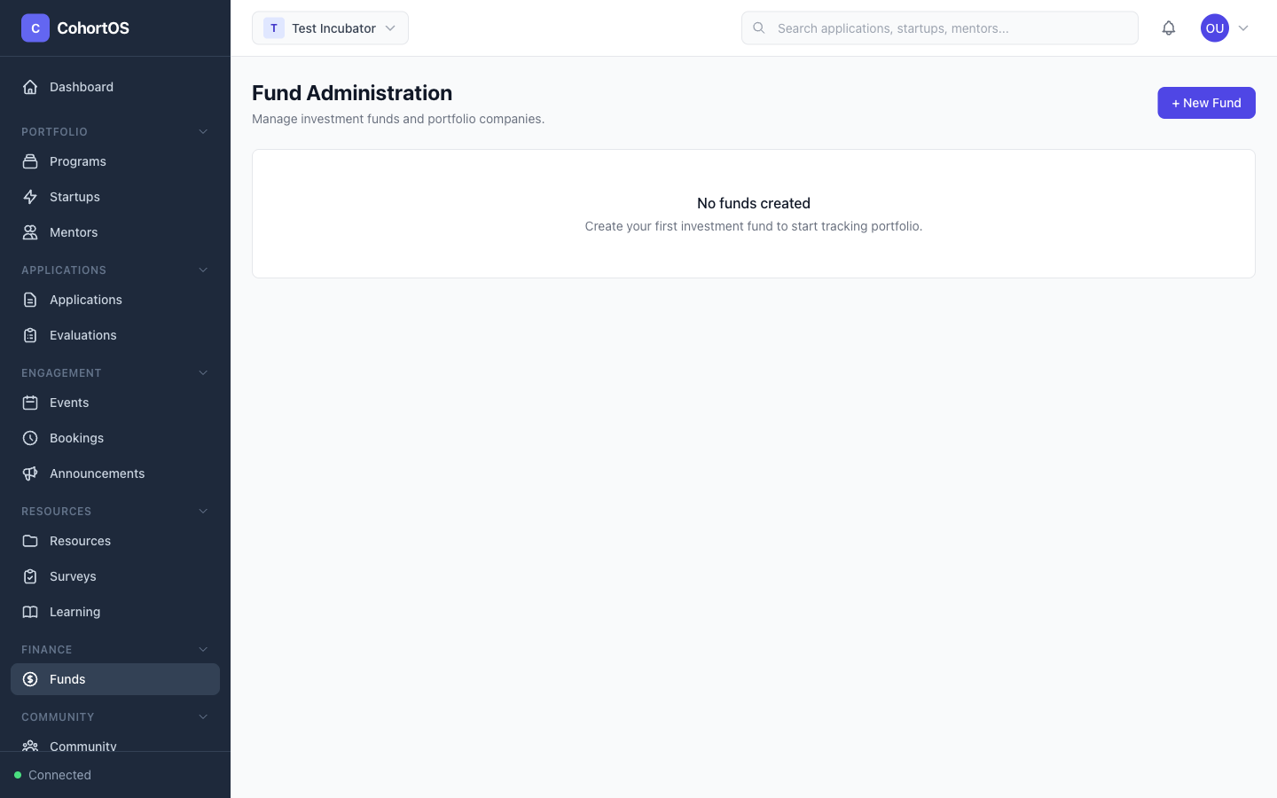 Funds management view